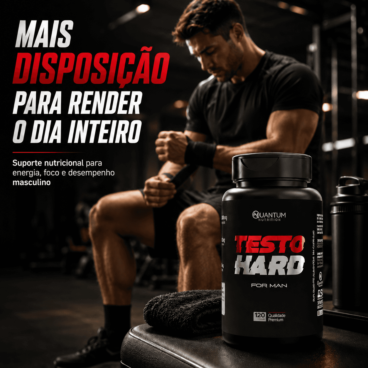 Testo Hard em uma arte sobre disposição na rotina